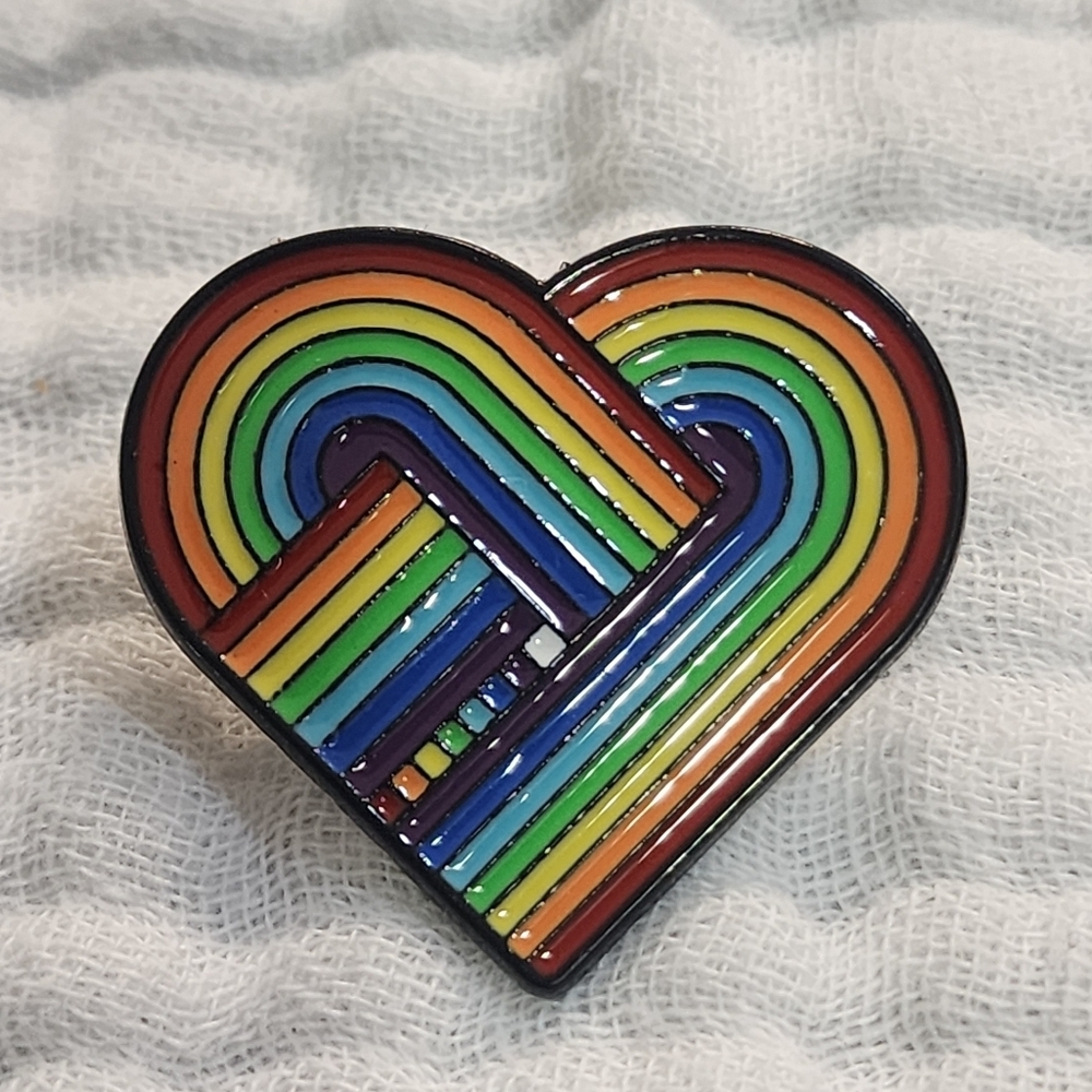 3 for $15/ 5 for $20 Pin- Rainbow Heart